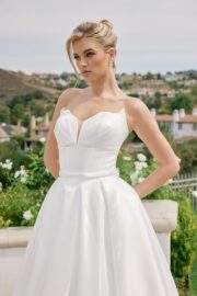 SATIN BALL GOWN WITH STRAPLESS SWEETHEART BODICE - Image 4