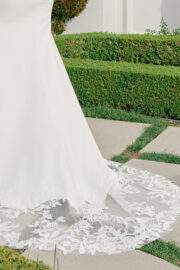 SWEETHEART NECKLINE BONED BODICE LEG SLIT PARTIAL LACE TRAIN - Image 3