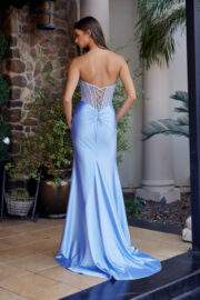 TWIST FRONT SWEETHEART NECKLINE SEQUINED BONED BODICE - Image 11