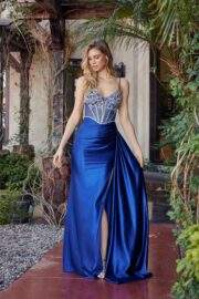 PLUNGING V NECKLINE SPAGHETTI STRAPS AND A SHEER WAISTLINE - Image 2