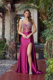 PLUNGING V NECKLINE SPAGHETTI STRAPS AND A SHEER WAISTLINE - Image 6