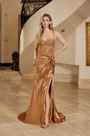 SEMI SWEETHEART BUSTLINE WITH EMBROIDERED BODICE