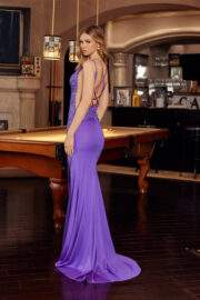 PLUNGING V NECKLINE DOUBLE SPAGHETTI STRAPS CUTOUT SIDES - Image 8