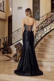 FIT AND FLARE CRAFTED WITH LUXURIOUS GLITTER STRETCH SATIN - Image 6