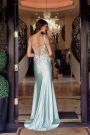 FULL SEQUINED FLOWER DESIGN EMBROIDERY BODICE AND TRAPS - Image 2