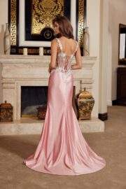 FULL SEQUINED FLOWER DESIGN EMBROIDERY BODICE AND TRAPS - Image 8