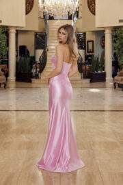 LONG STRAPLESS FITTED FLOWER SEQUINED EMBROIDERY - Image 3