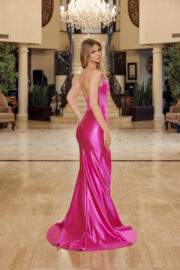 SHINY SATIN FULLY BEADED BONED SHEER WAISTLINE - Image 5