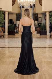 PLUNGING V NECKLINE BEADED EDGES BONED WAISTLINE - Image 7