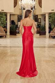 PLUNGING V NECKLINE BEADED EDGES BONED WAISTLINE - Image 2