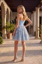 FLORAL MESH CORSET A LINE MINI DRESS - Image 2