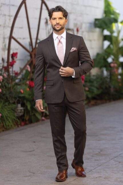 Dark Brown Stretch Suit