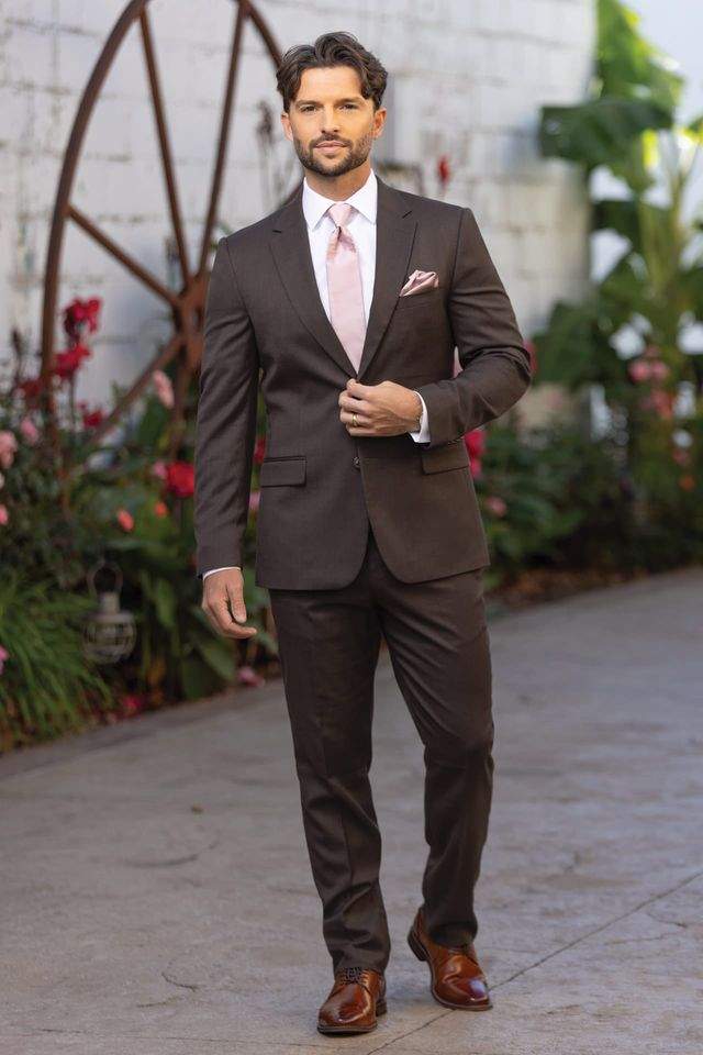 couture-1910-dark-brown-stretch-slim-fit-suit-coat-NDBC Dark Brown Stretch Suit - Image 1